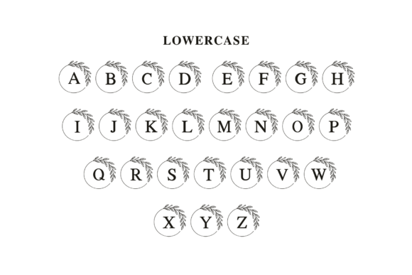Botanical Style Monogram Font - Preview 6