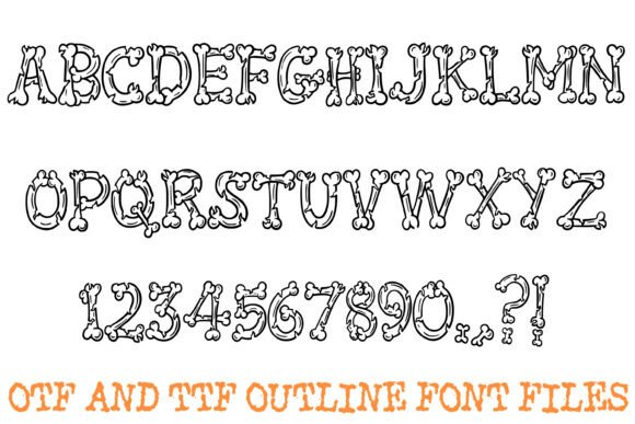 Broken Bones Font - Preview 1
