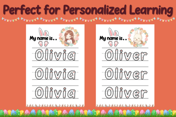 Bunny Tracing Guided Font PNG with transparent background - Preview 3