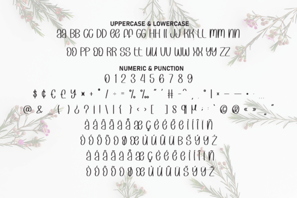Christmas Wildflower Font - Preview 6