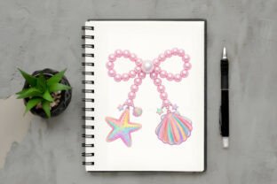 Coquette Clam Pearl Bow PNG Graphic by Artistic.Visions · Creative Fabrica