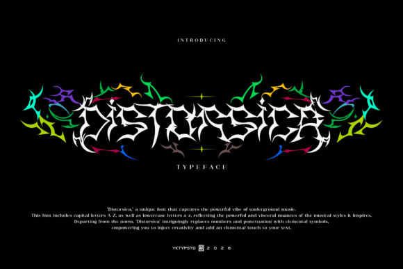 Distorsica Font PNG with transparent background - Preview 1