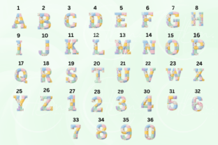 Faux Floral Patchwork Alphabet PNG Graphic by HBM Clipart · Creative ...
