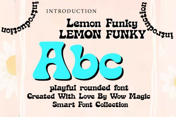 Lemon Funky Font PNG with transparent background - Preview 1