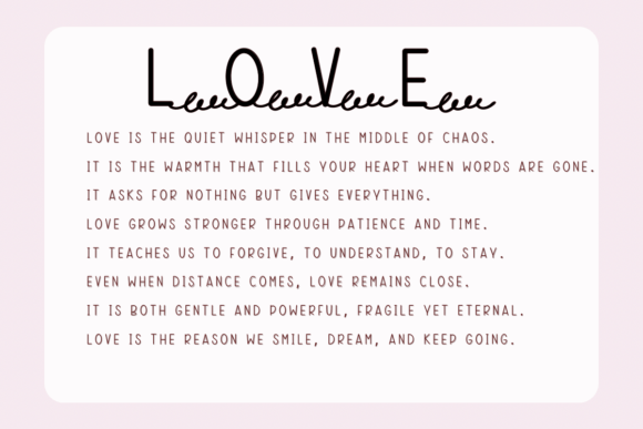 Love Pulse Monogram Font PNG with transparent background - Preview 1