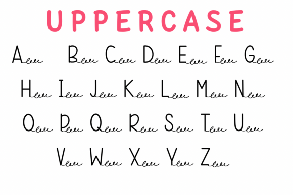Love Pulse Monogram Font PNG with transparent background - Preview 2