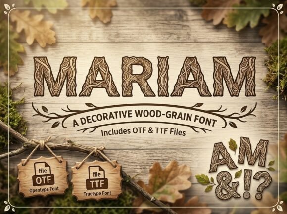 Mariam Font PNG with transparent background - Preview 1