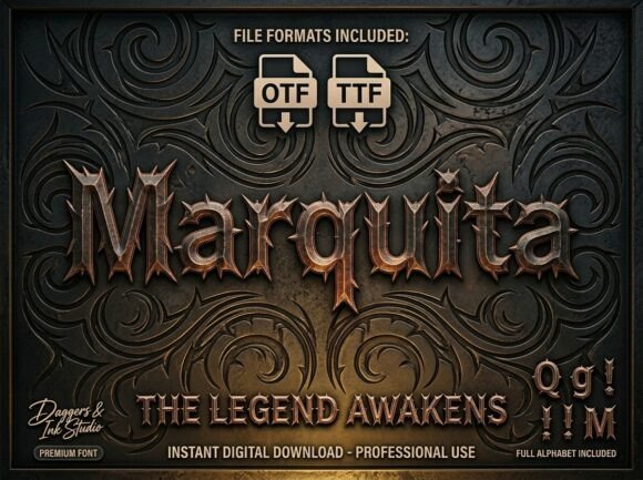 Marquita Font PNG with transparent background - Preview 1