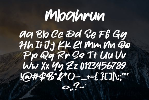 Mbahrun Font PNG with transparent background - Preview 1