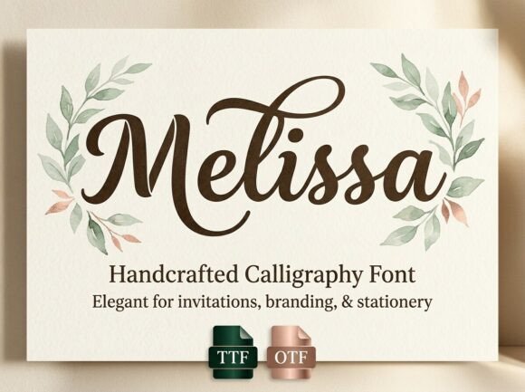 Melissa Font PNG with transparent background - Preview 1