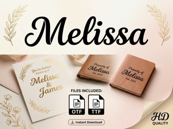 Melissa Font PNG with transparent background - Preview 3