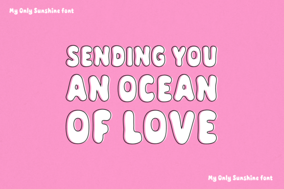 My Only Sunshine Font PNG with transparent background - Preview 4