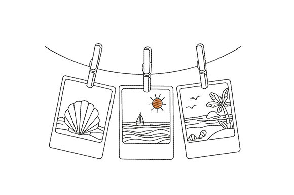 Polaroid Summer Sketch
