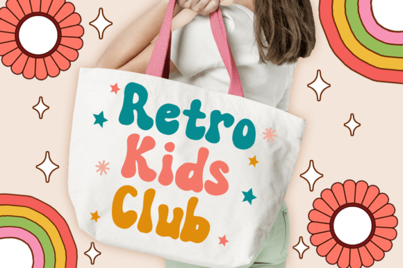 Retro Vibrant Font PNG with transparent background - Preview 2