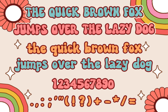 Retro Vibrant Font PNG with transparent background - Preview 4