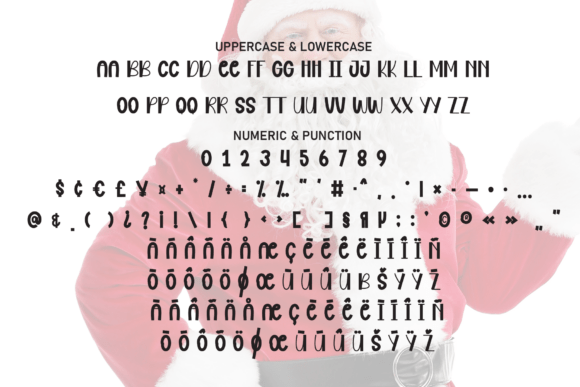 Santa Wonder Font PNG with transparent background - Preview 6