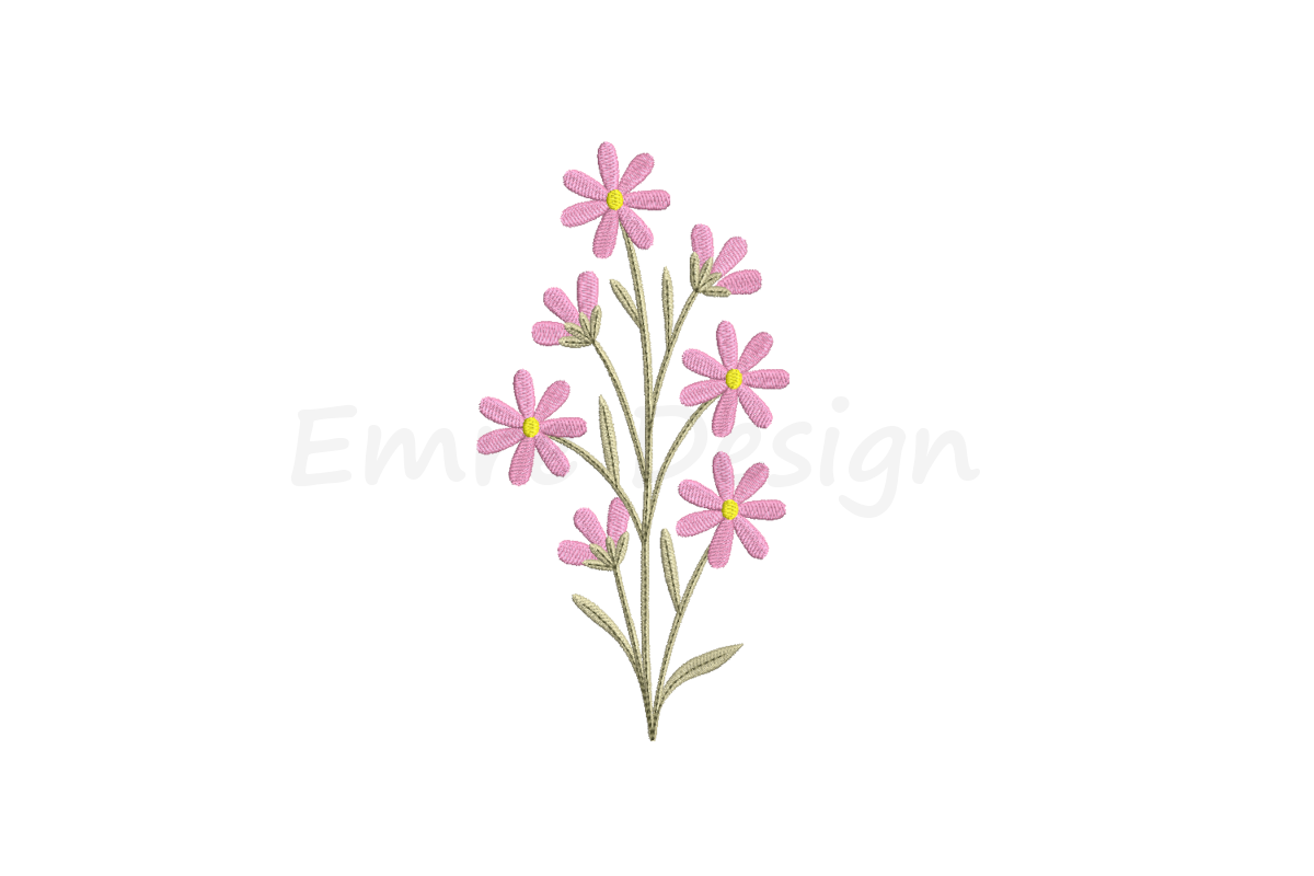 Spring Flower Embroidery Design