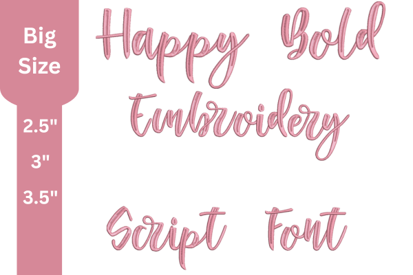 Happy Bold Embroidery Script Font