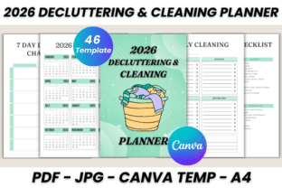 2026 Decluttering &amp; Cleaning Planner Graphic by DIGITAL PRINT BOX ...