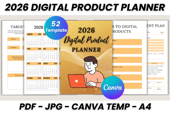 2026 Digital Product Planner Canva