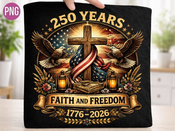 250 Years Faith Freedom Christian SHIRT Grafik T-shirt Designs Von MAMA BEAR STORE
