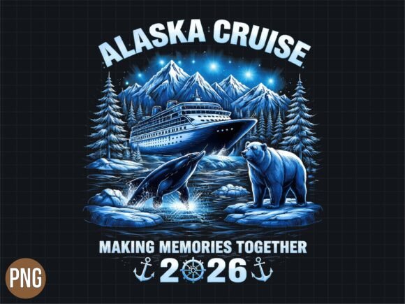 Alaska Cruise 2026 Ship Vacation PNG Graphic T-shirt Designs By ProCUT