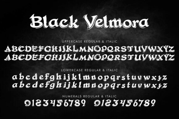 Black Velmora Font - Preview 4