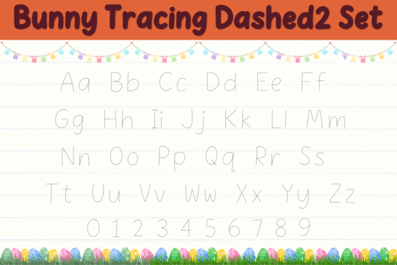 Bunny Tracing Dashed Duo Font - Preview 1