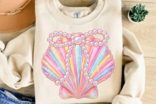 Coquette Clam Pearl Bow Png, Summer Png Graphic by OrinDesign ...