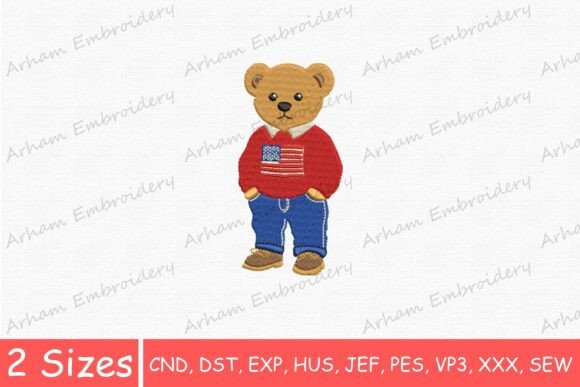 Cute Patriotic Teddy Bear, Cute USA Bear