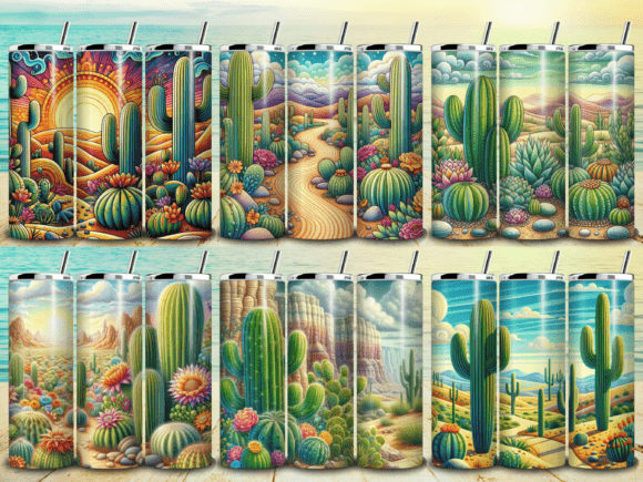 Desert Cactus Tumbler Wrap Bundle