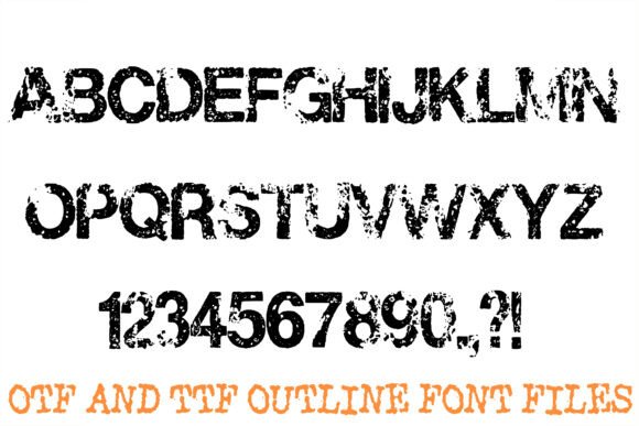 Distressed Asphalt Font - Preview 1