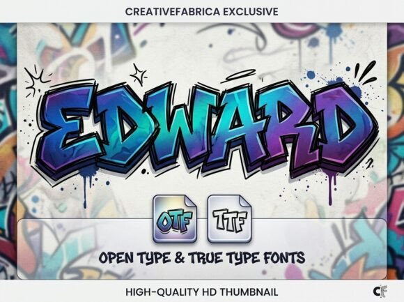 Preview specimen of Edward display font