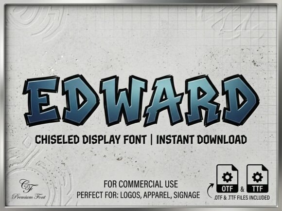 Edward Font PNG with transparent background - Preview 2