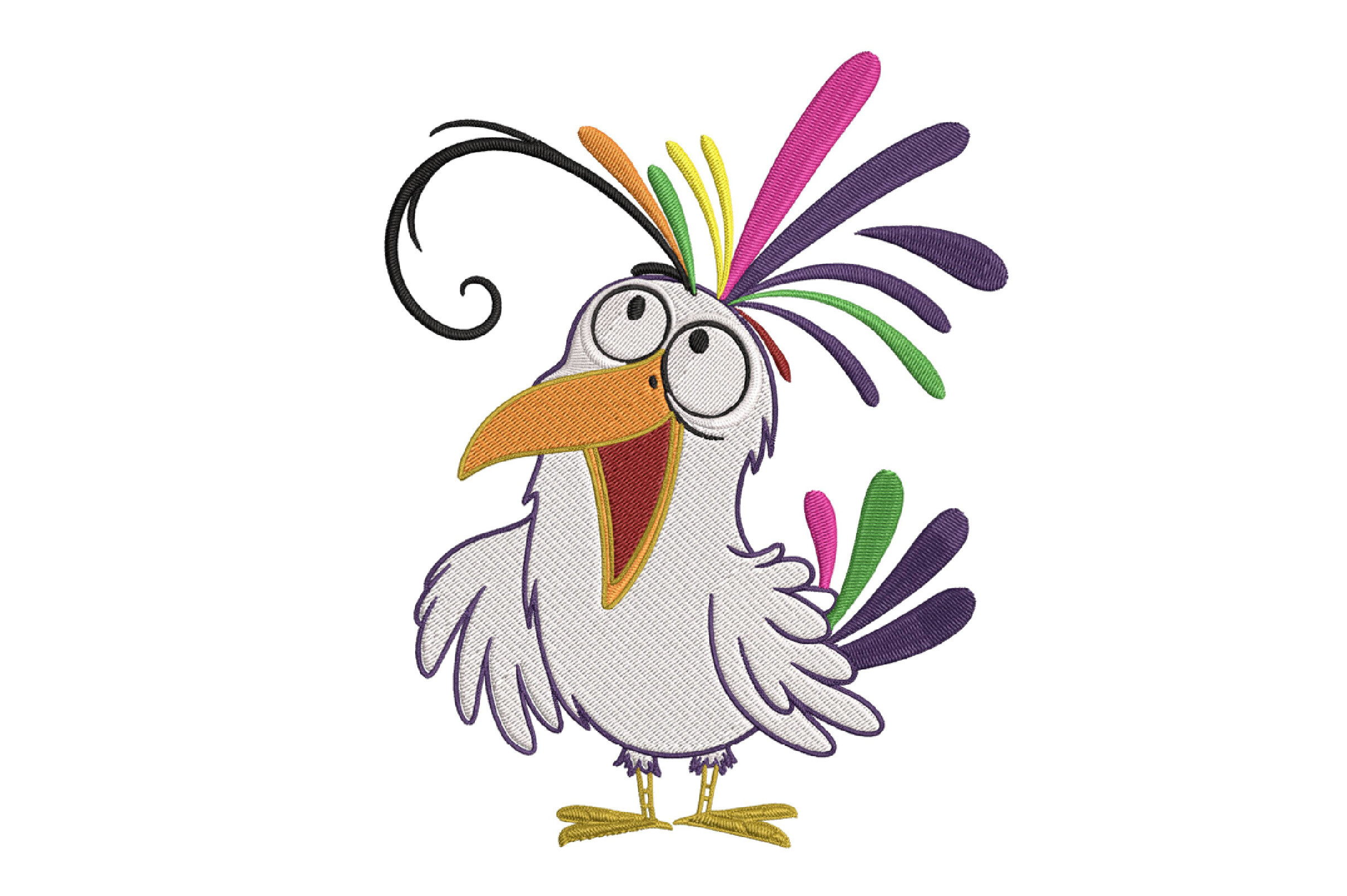 Funny Bird Embroidery Design