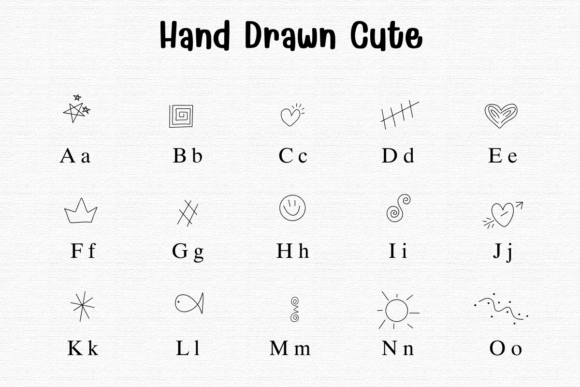 Hand Drawn Cute Font - Preview 1