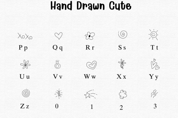 Hand Drawn Cute Font - Preview 2