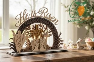 He is Risen 3D Layered Scene-LaserCut_3m · Creative Fabrica