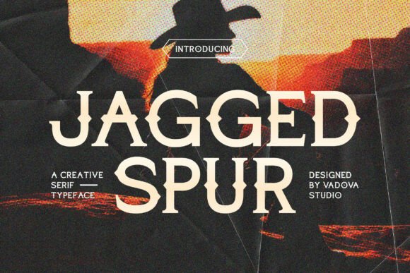 Jagged Spur Display Font By Vadova Std