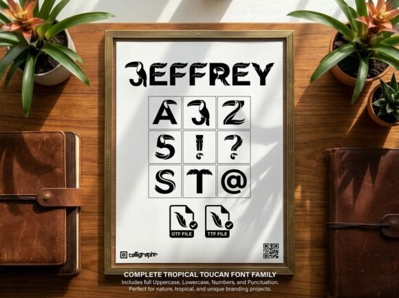Jeffrey Font PNG with transparent background - Preview 1