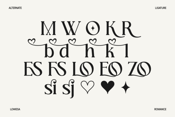 Lowesa Romance Font PNG with transparent background - Preview 4