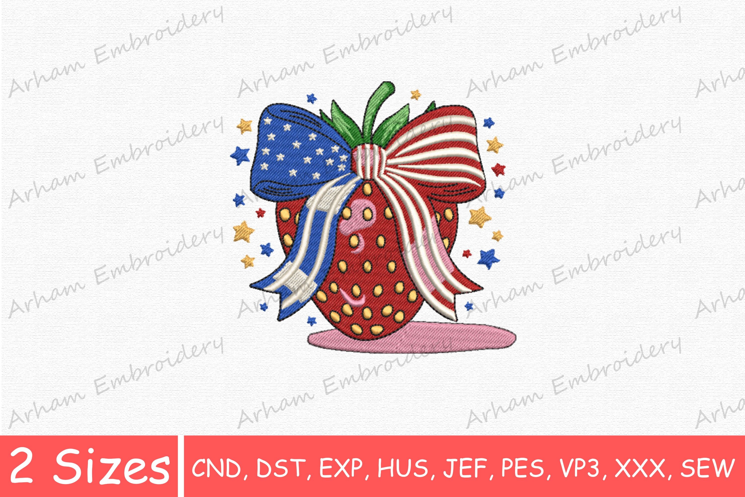 Patriotic Strawberry with USA Bow