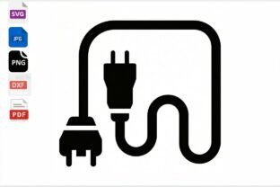 Power Plug and Cord Icon SVG Digital Graphic by mhrana730 · Creative ...