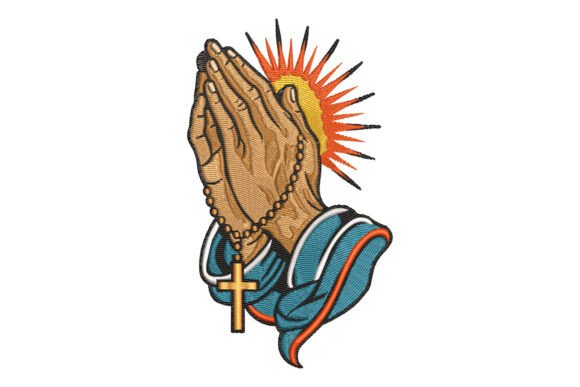 Praying Hands and Cross