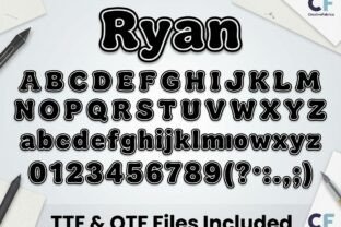 Ryan Lettering Design Ryan Font by kulturrno · Creative Fabrica