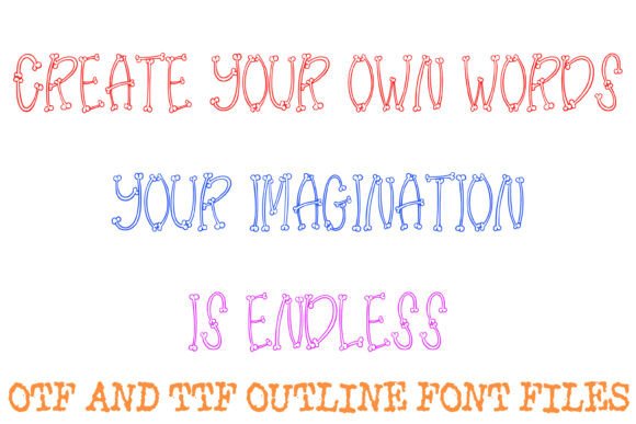 Skinny Bones Font font preview - 2