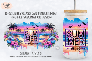 Summer Vibes 16oz Glass Can Wrap PNG Graphic by iStyleMagic · Creative ...