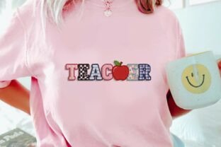 Teacher Apple Mixed Pattern Design Png Graphic by gregoraciiart ...