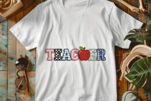 Teacher Apple Mixed Pattern Design Png Graphic by gregoraciiart ...