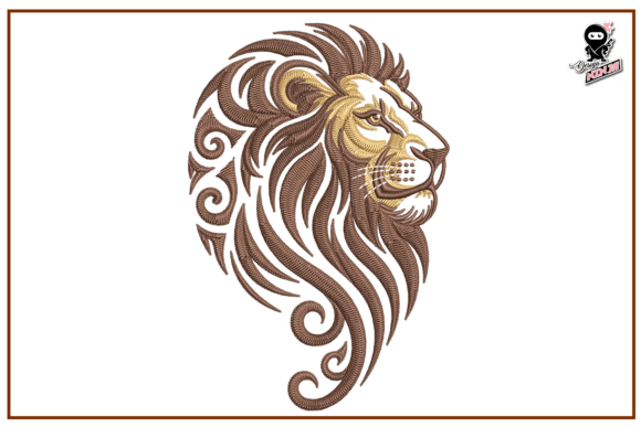 Tribal Lion Portrait